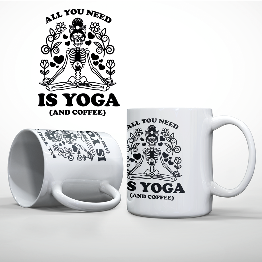 On Your Mat Get Set Flow Yoga Coffee Mugs