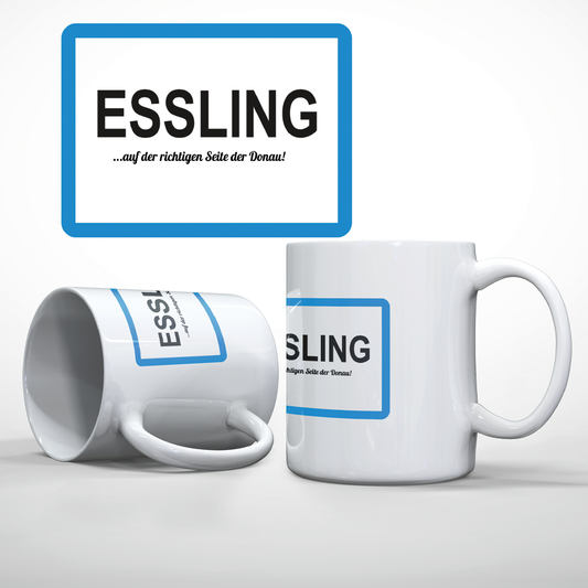 Ortssschild Tasse "Essling" Wien