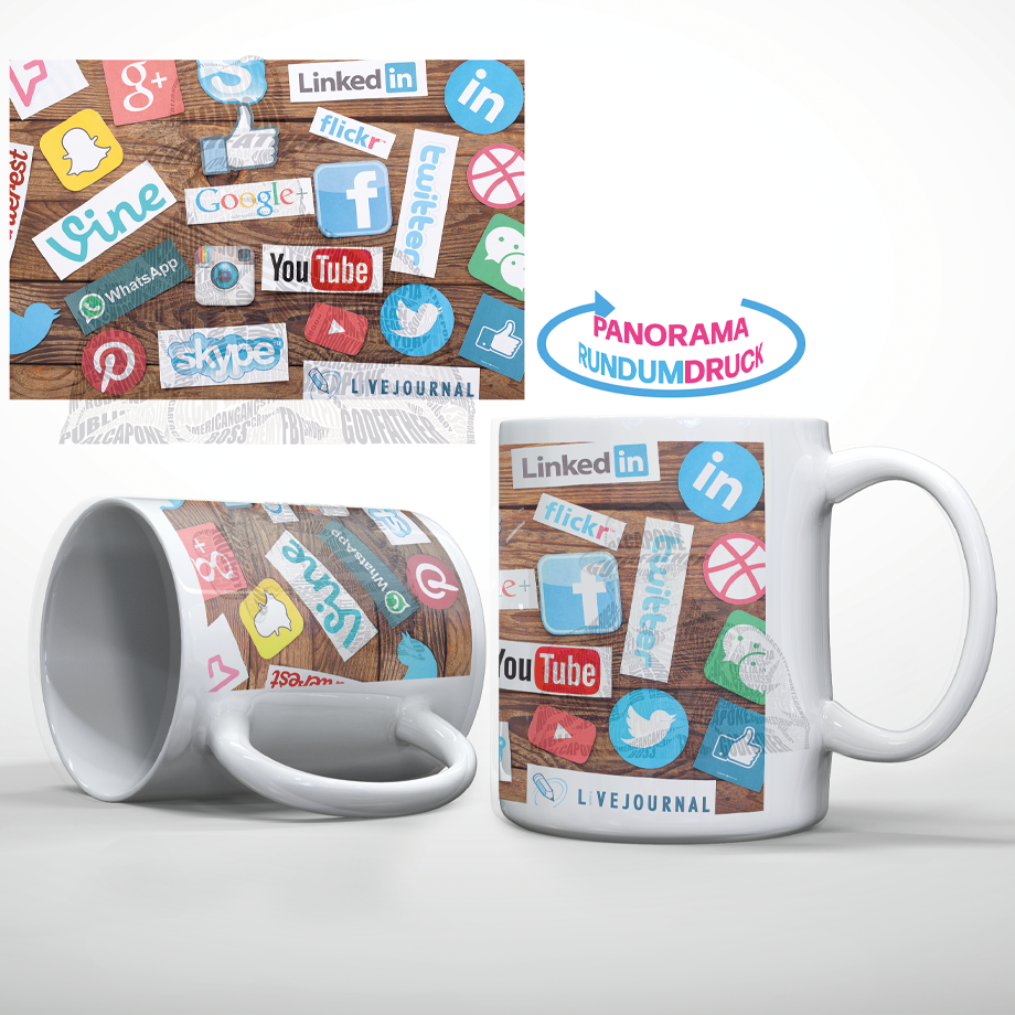 Social Media Tasse