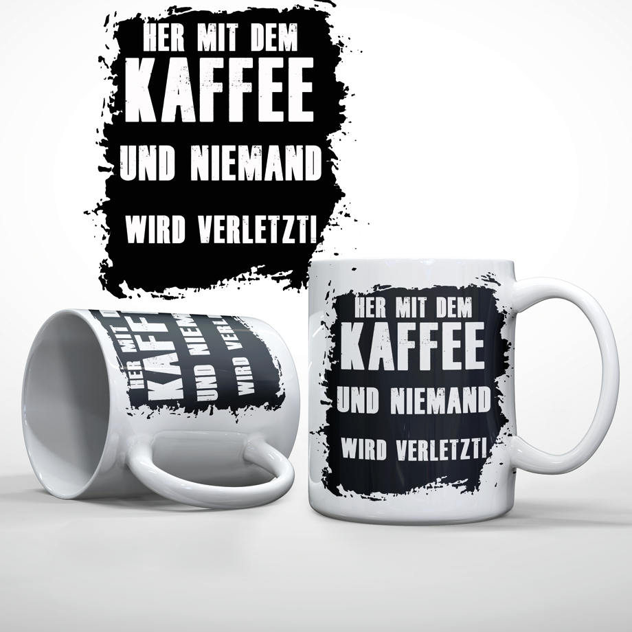 Gib mir Kaffee Tasse